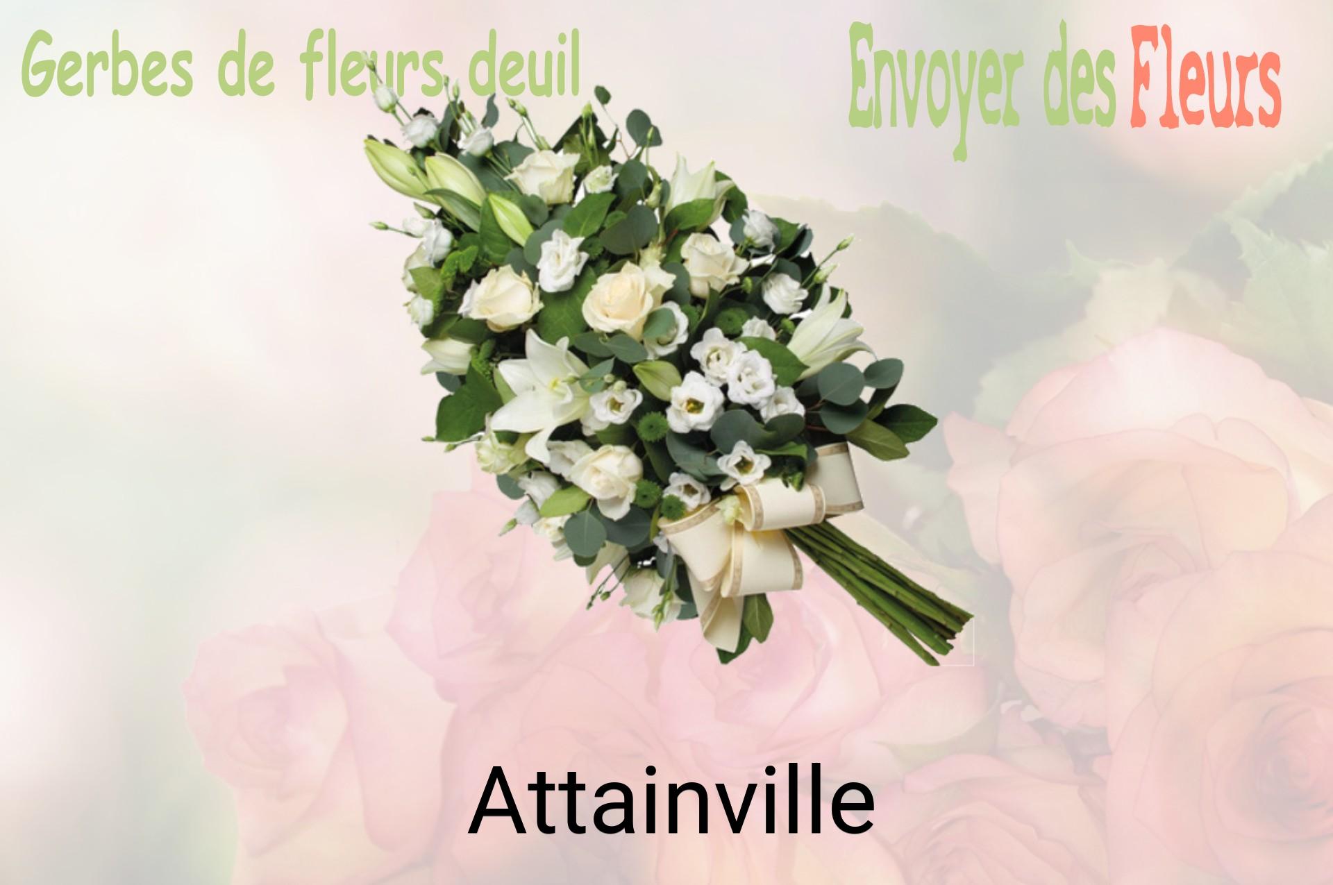 Gerbe de fleurs de deuil livrée à Attainville